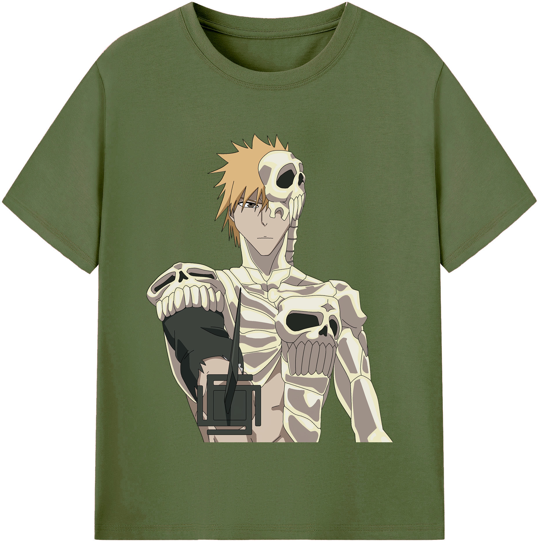 （画像用） ブリーチ 黒崎一護（くろさき いちご）BLEACH Kurosaki Ichigo 綿100％半袖Tシャツ（フロントプリント）